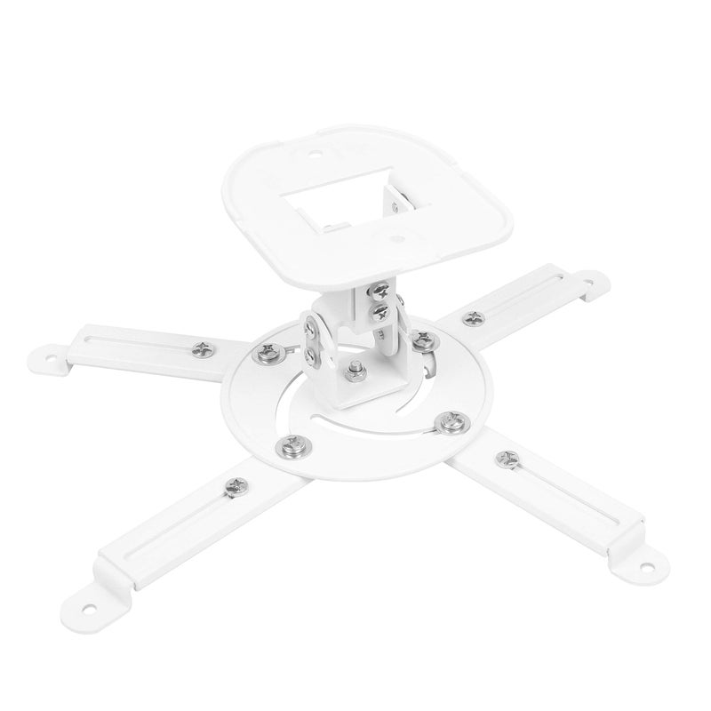 DYNAVISTA Full Motion Universal Projector Ceiling Mount Bracket with Adjustable Extendable Arms Rotating Swivel Tilt and Low Profile Mount for Home and Office Projector (White) - Image 2